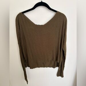 Forever 21 Olive Green Knit Top